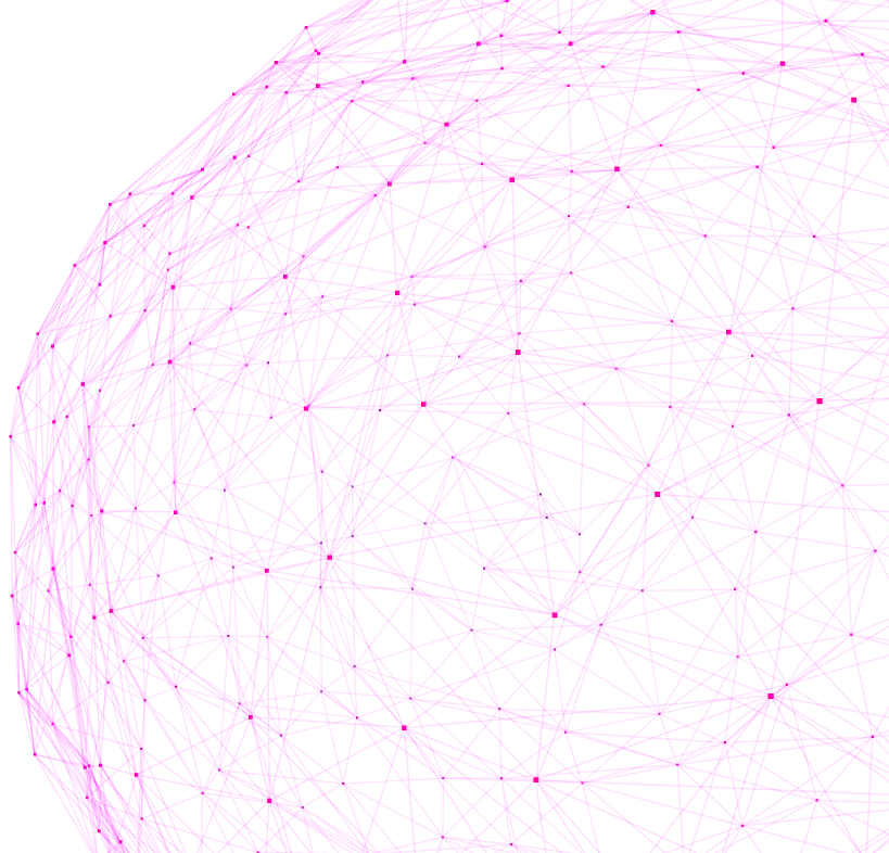 Sphère interactive en 3D symbolisant l'alliance des pixels et du sens